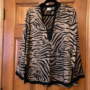 Chicos silky, animal print top